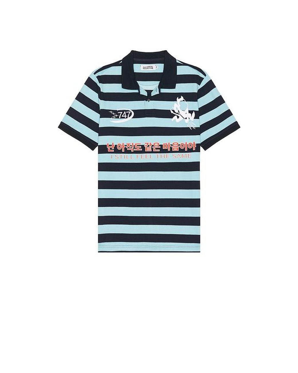 ANTI SOCIAL SOCIAL CLUB Blue Devilish Polo for men