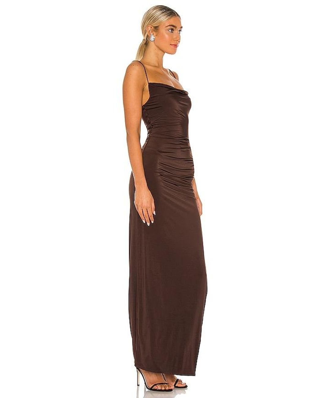 Lovers + Friends Brown Odessa Gown