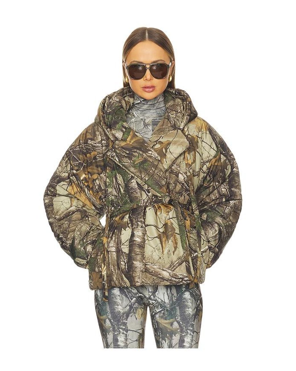 Norma Kamali Hooded Sleeping Bag Jacket in Metallic Lyst