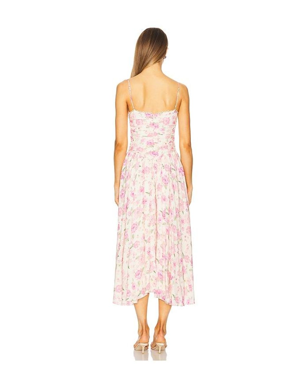 MAJORELLE White Priscilla Midi Dress