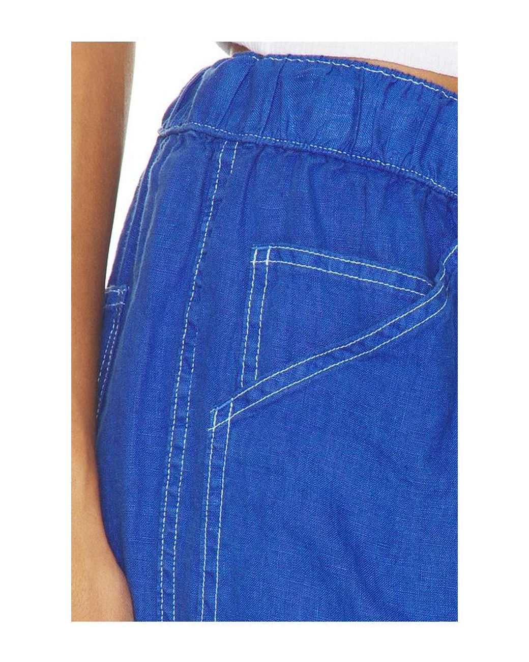 Rag & Bone Blue Atlas Linen Pant