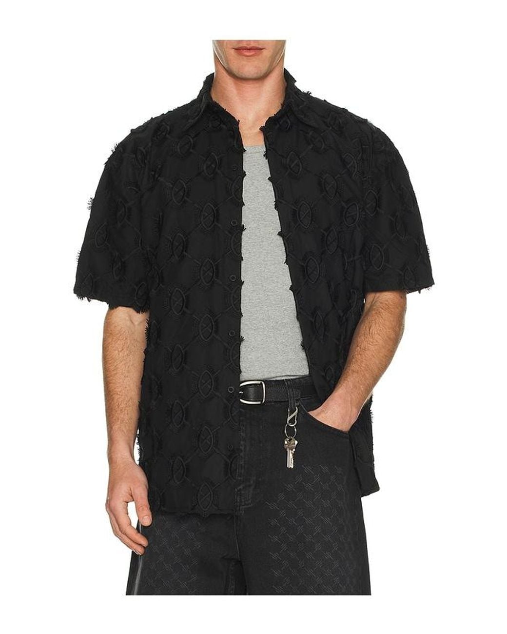 Daily Paper Black Trophy Shield Shirt for men