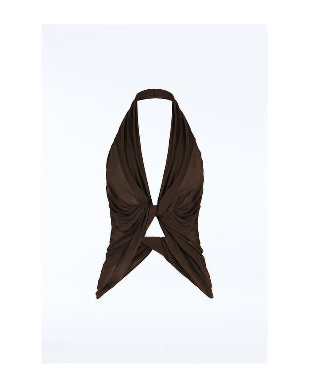 REVOLVE LOS ANGELES Brown Adela Georgette Silk Top