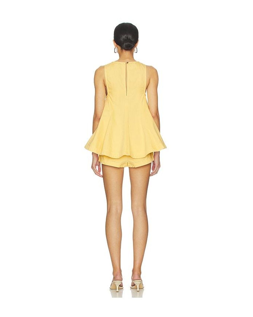 Free People Yellow Cassius Denim Set