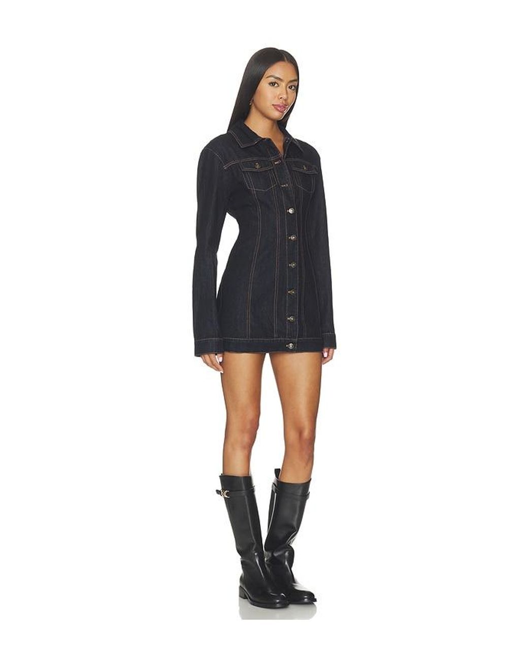 Lioness Black Rider Denim Mini Dress