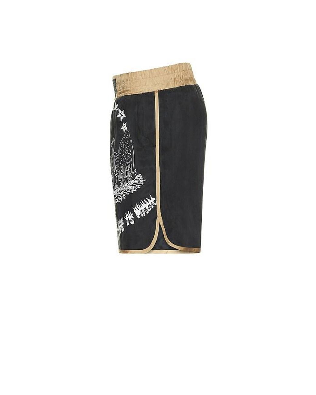 JUNGLES Black Scribbles Boxing Shorts for men