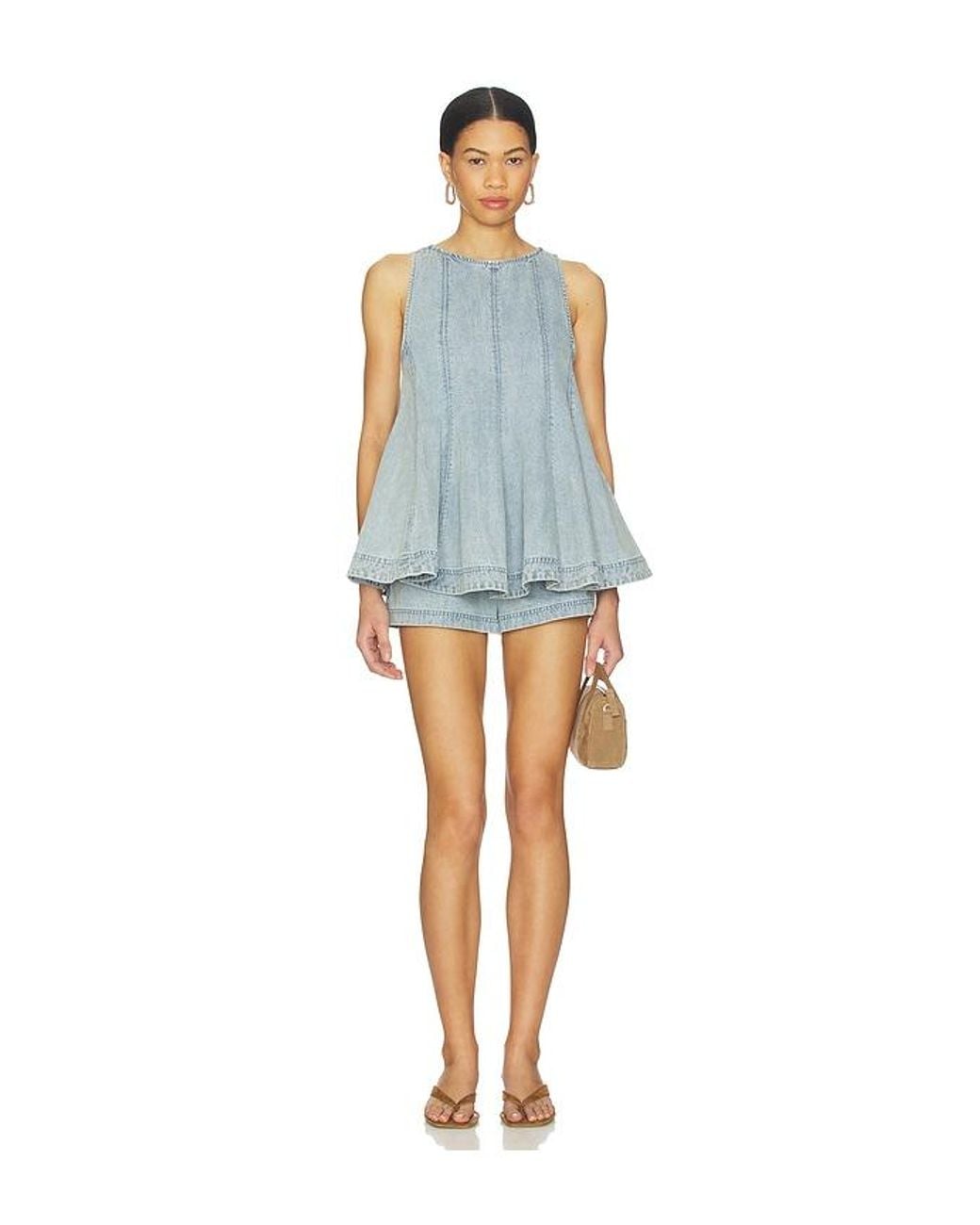 Free People Blue Cassius Denim Set