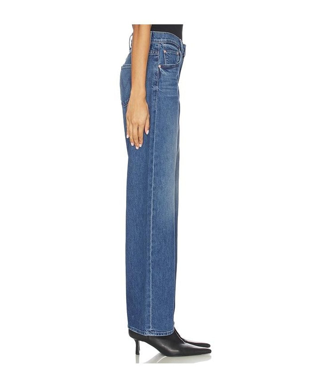 Mother Blue The Mid Rise Lasso Sneak Jeans