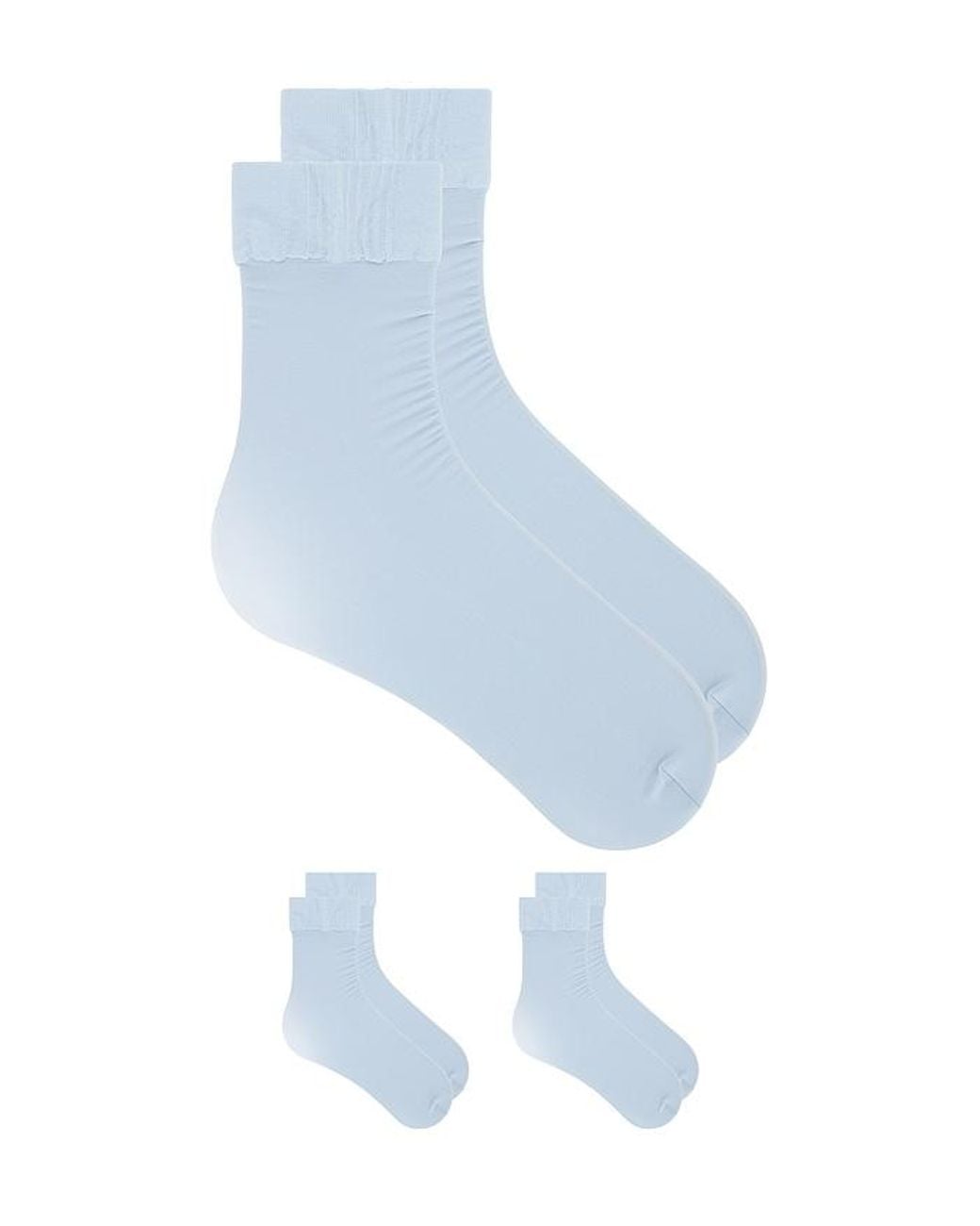 For Love & Lemons Blue Sheer Knee High Tights