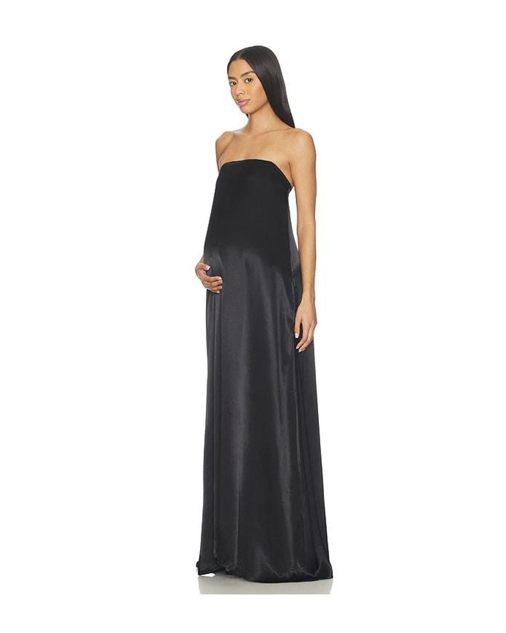 BUMPSUIT Blue Brushed Satin Gown