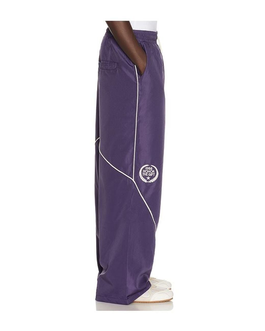 Honor The Gift Purple Honeycomb Ripstop Track Pant for men