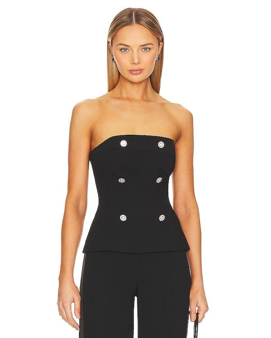 WALTER BAKER Imani leather bustier top