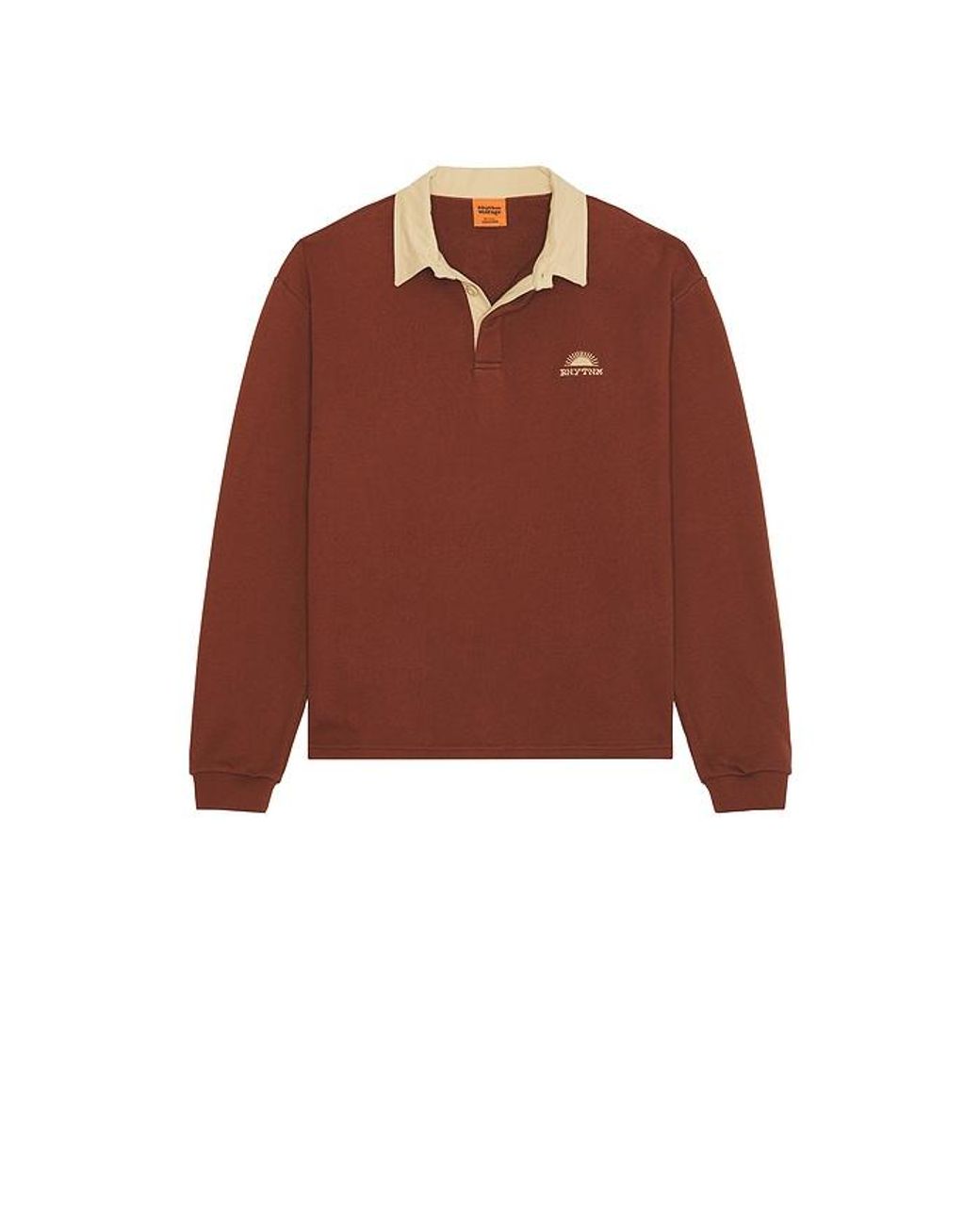 Rhythm Red Heritage Bloom Rugby Polo for men