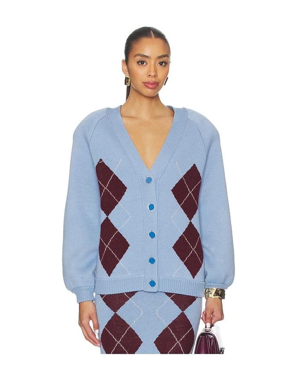 ROWEN ROSE Blue Knit Cardigan