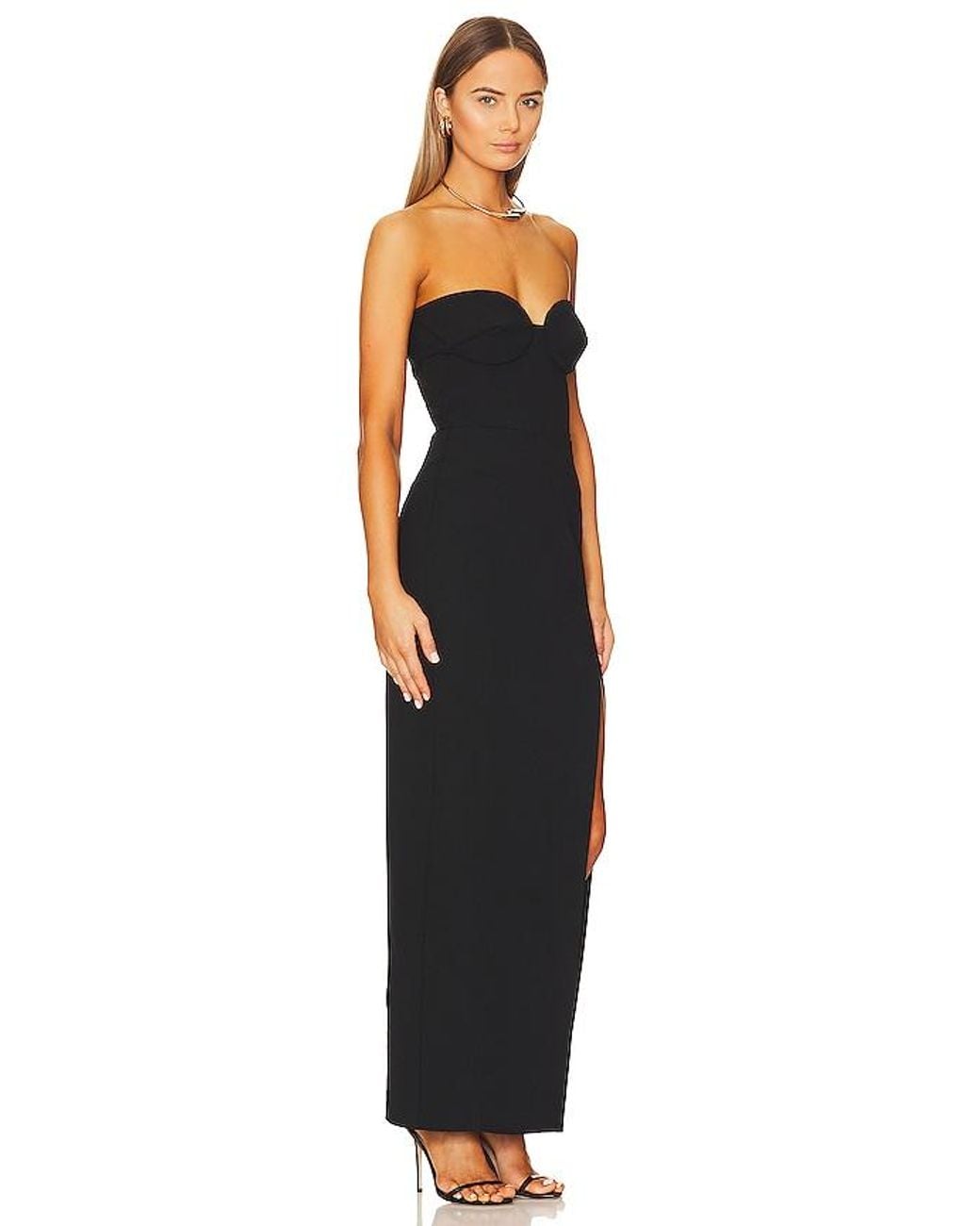 Nicholas Black Pernille Bustier Gown W/ Slit