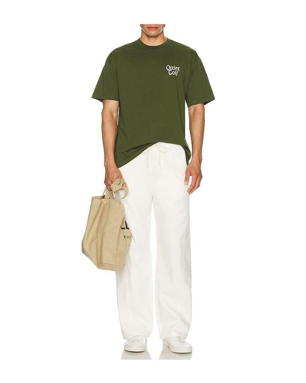 Quiet Golf Shirt Heritage Stack in Green für Herren