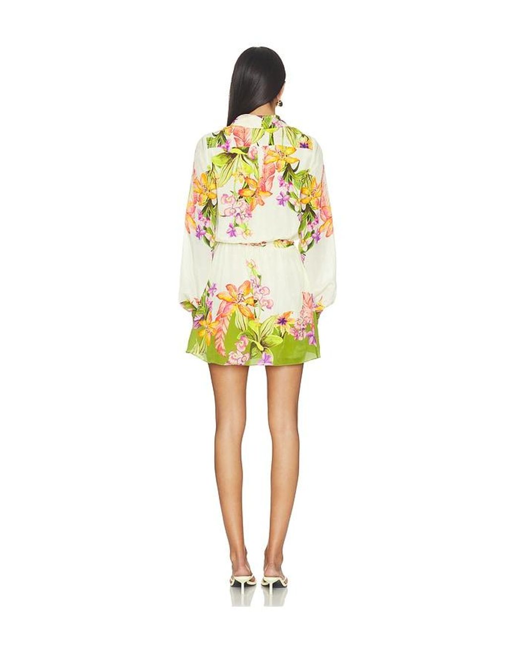 Rococo Sand Yellow Mini Dress With Detachable Belt