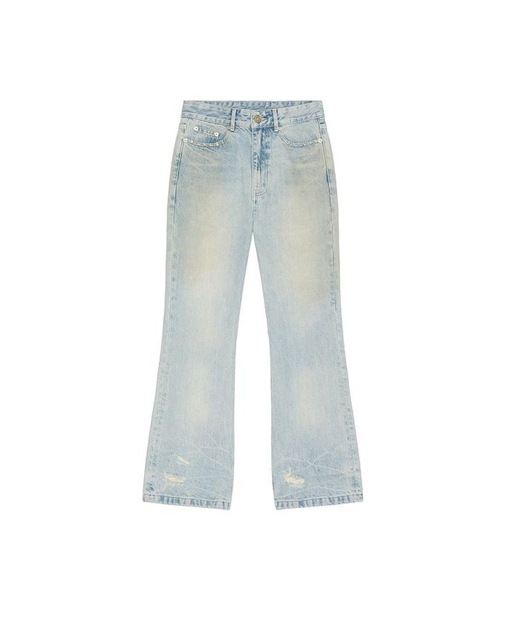 MADFRENZY Blue Bootcut Jeans for men