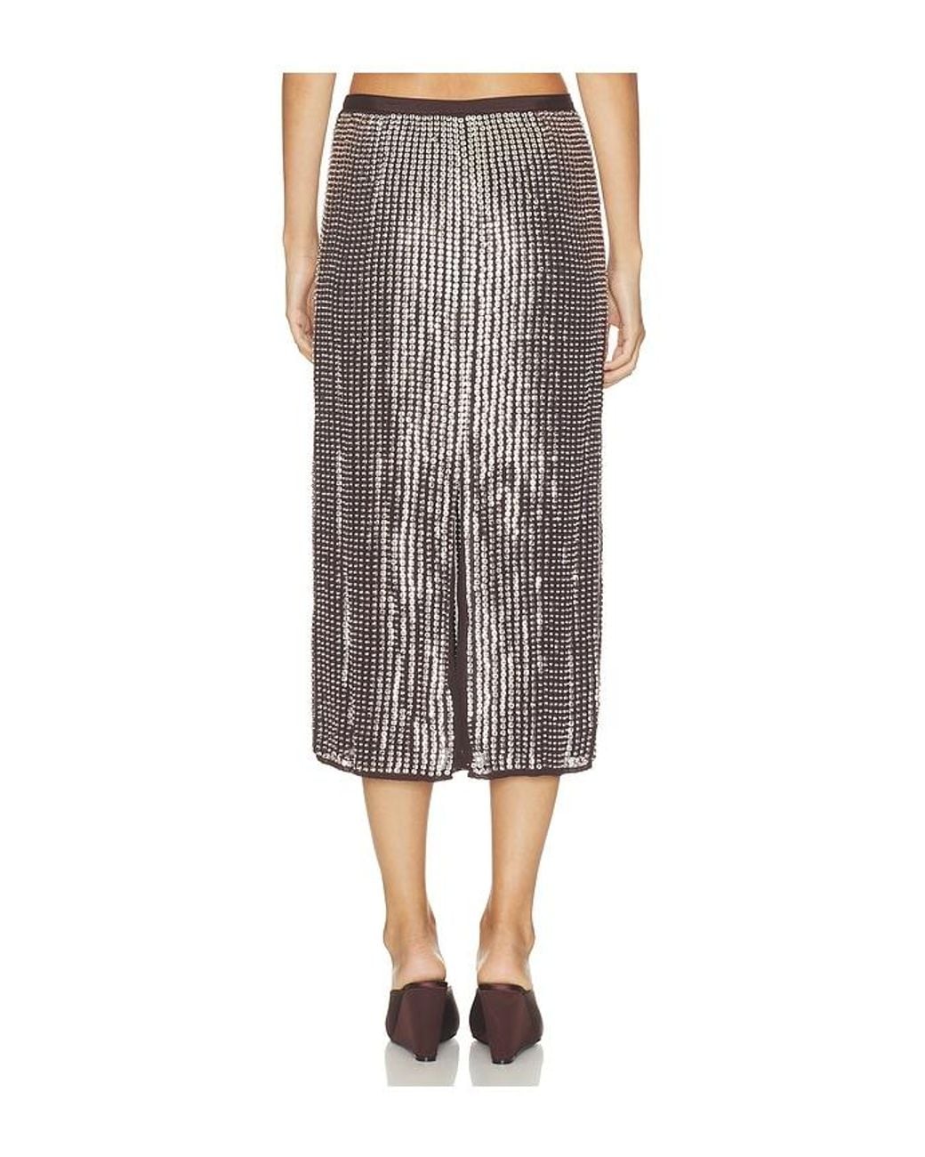 Rag & Bone Gray Lili Beaded Skirt