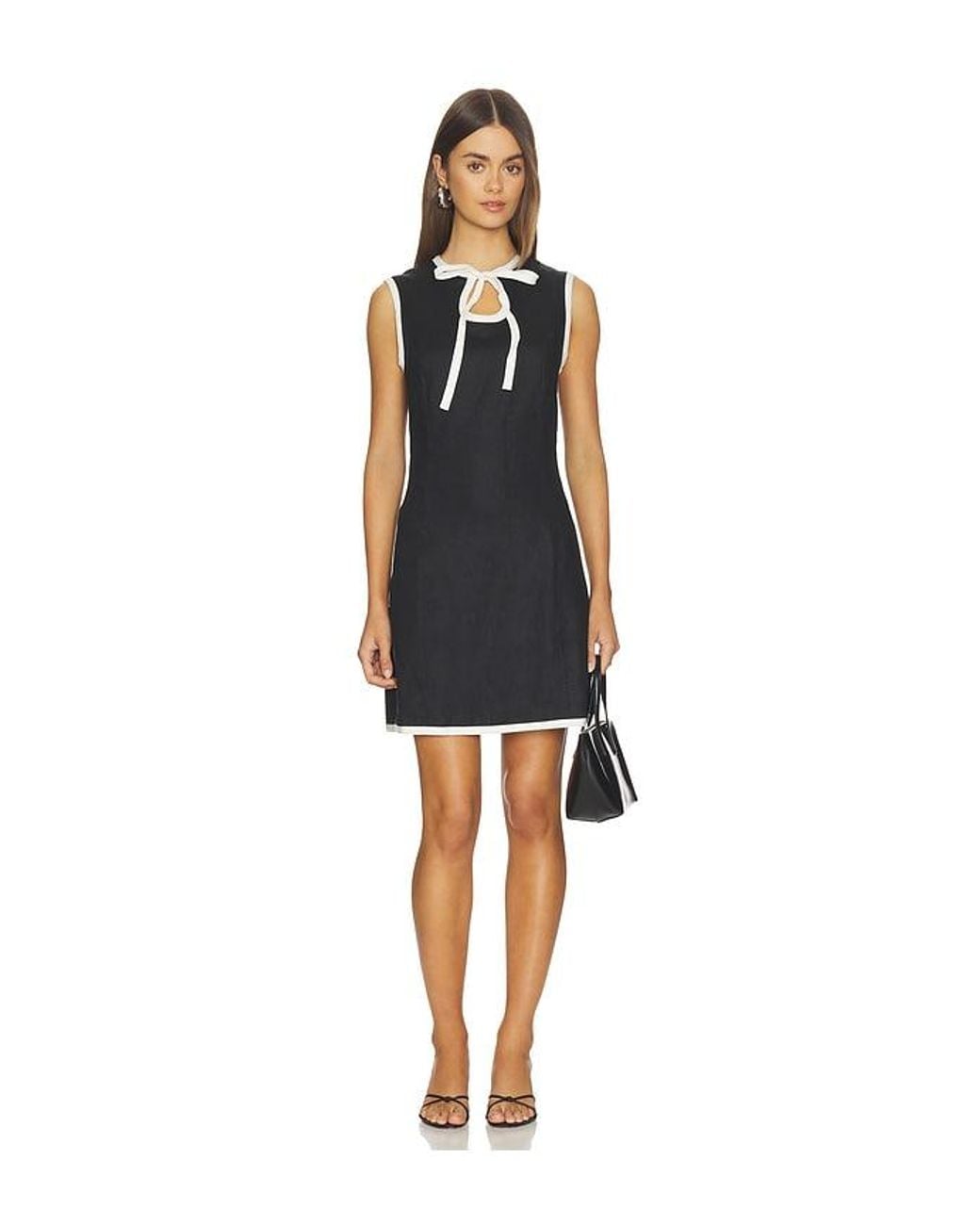 Tanner Fletcher Black Kit Keyhole Mini Dress