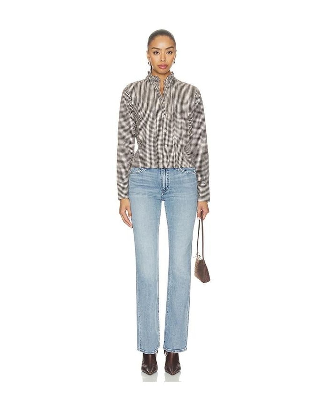 Bobi Blue Bri Pintuck Top