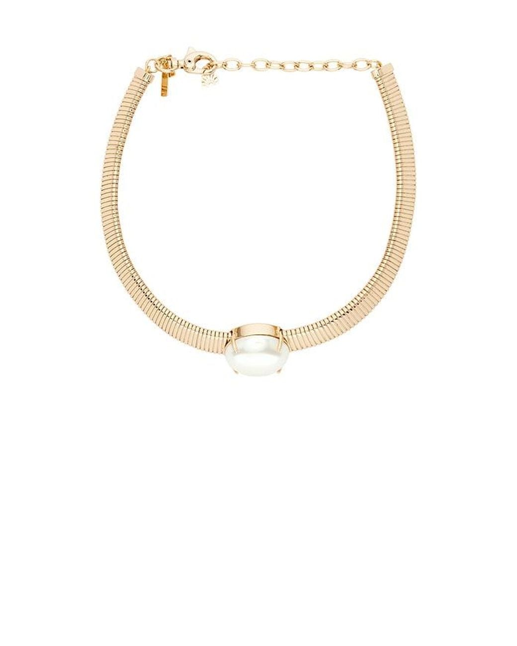 Lele Sadoughi White Set Snake Chain Necklace