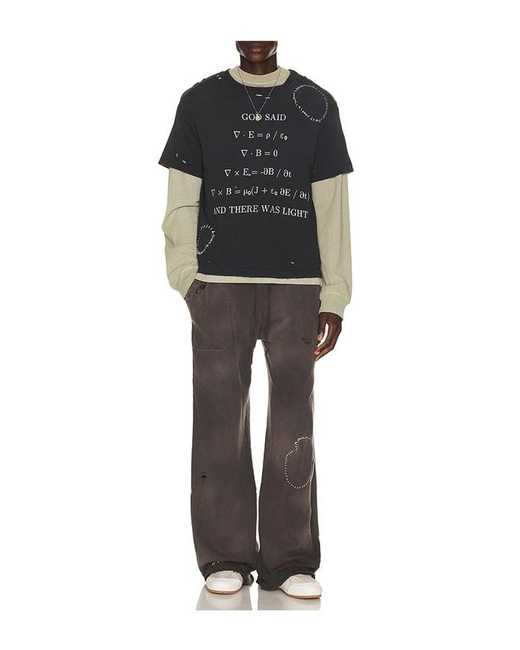 Strike Oil Brown Thrashed Sweatpants for men