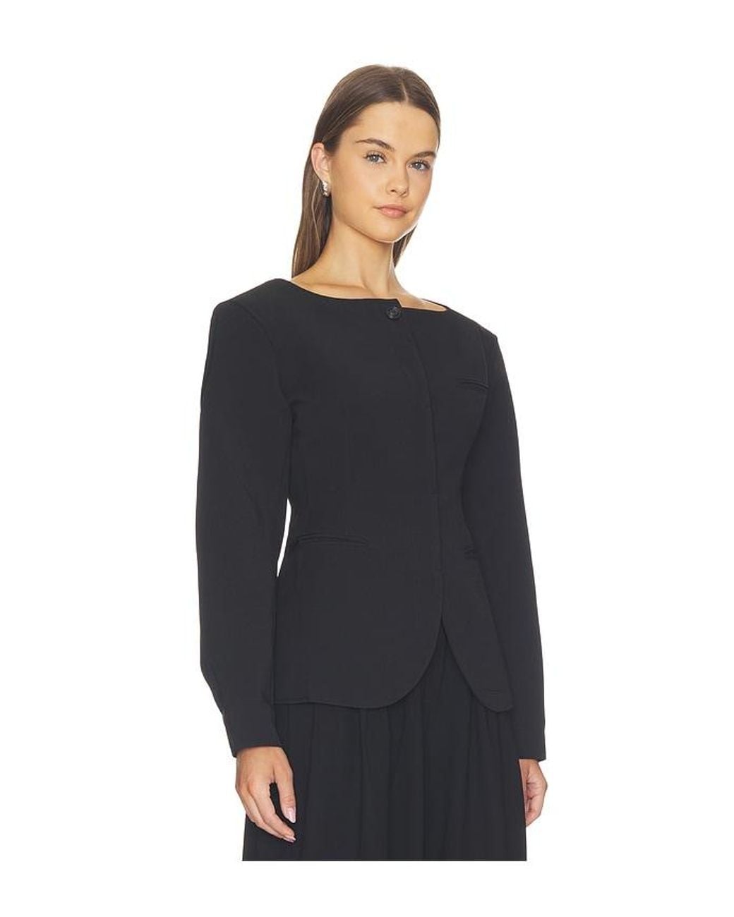 Source Unknown Black Matteo Cinched Blazer