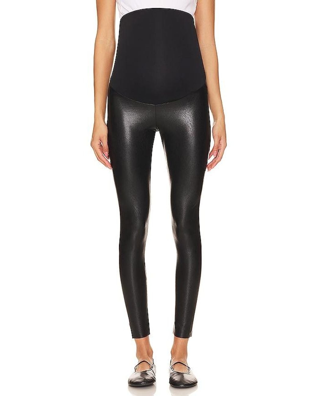 Commando Black Faux Leather Maternity Legging