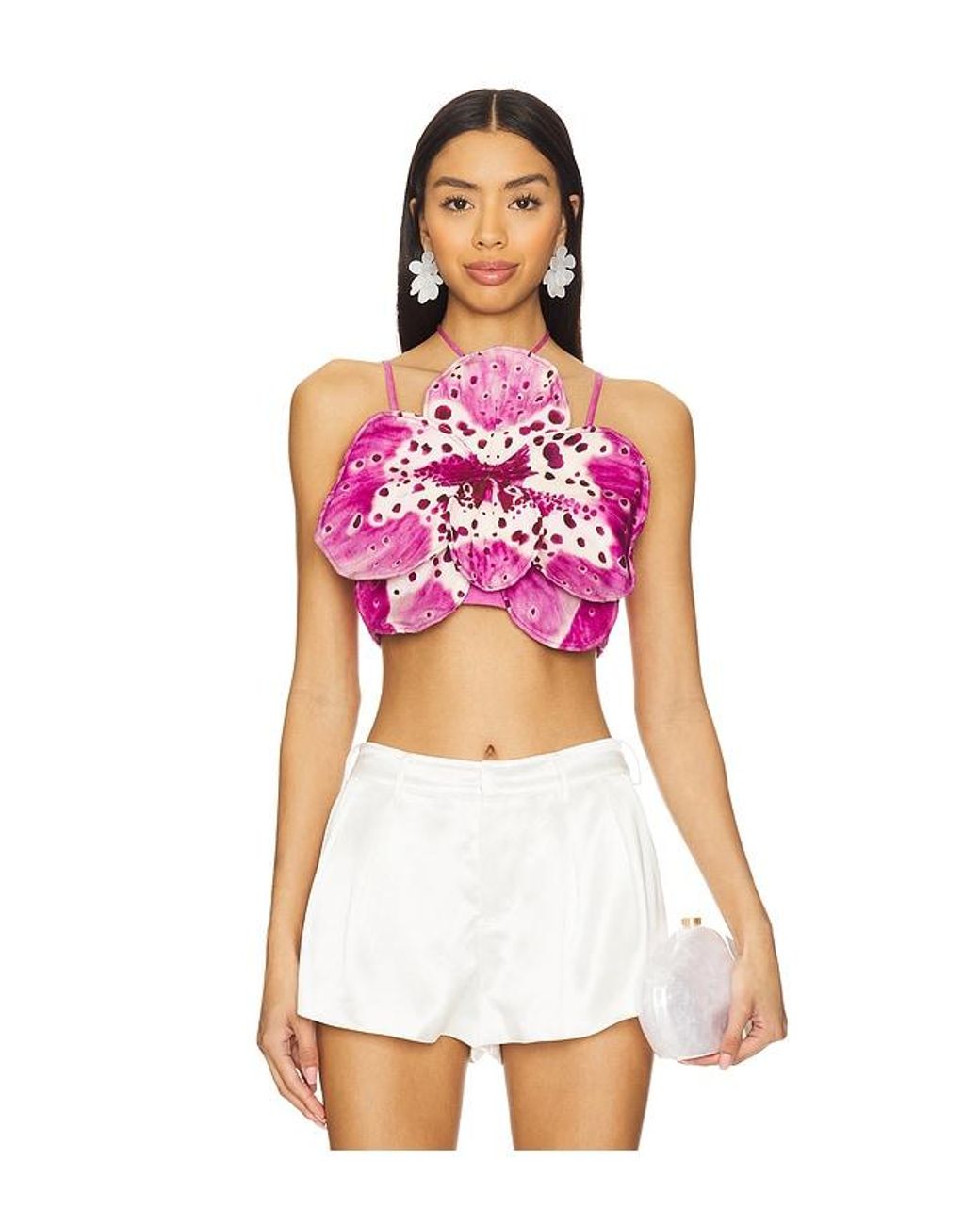 AMUR Maisie 3D Orchid Top | Lyst