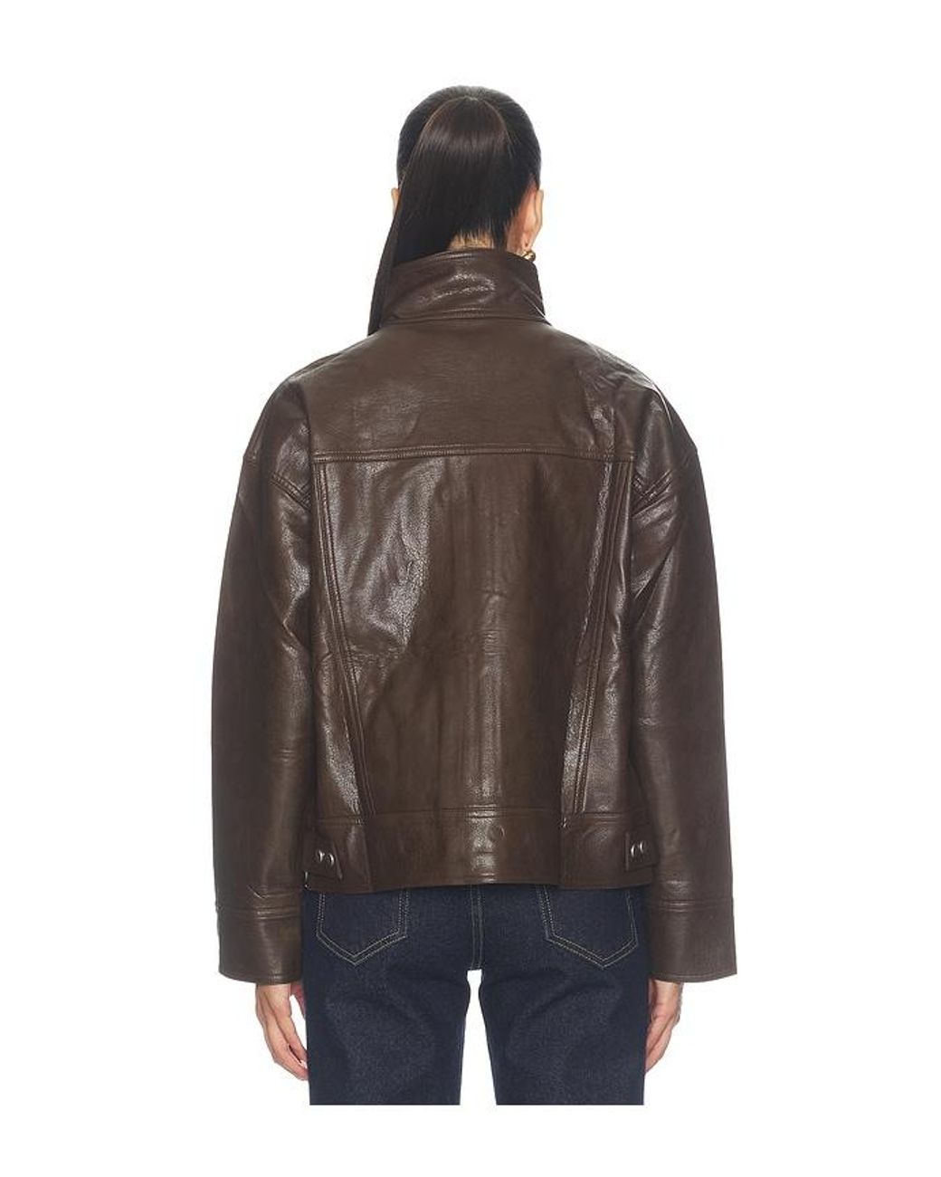 SOVERE Brown Verin Pu Jacket