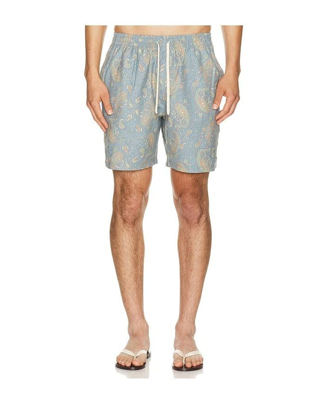 Rhythm Blue Tally Paisley Swim Short for men