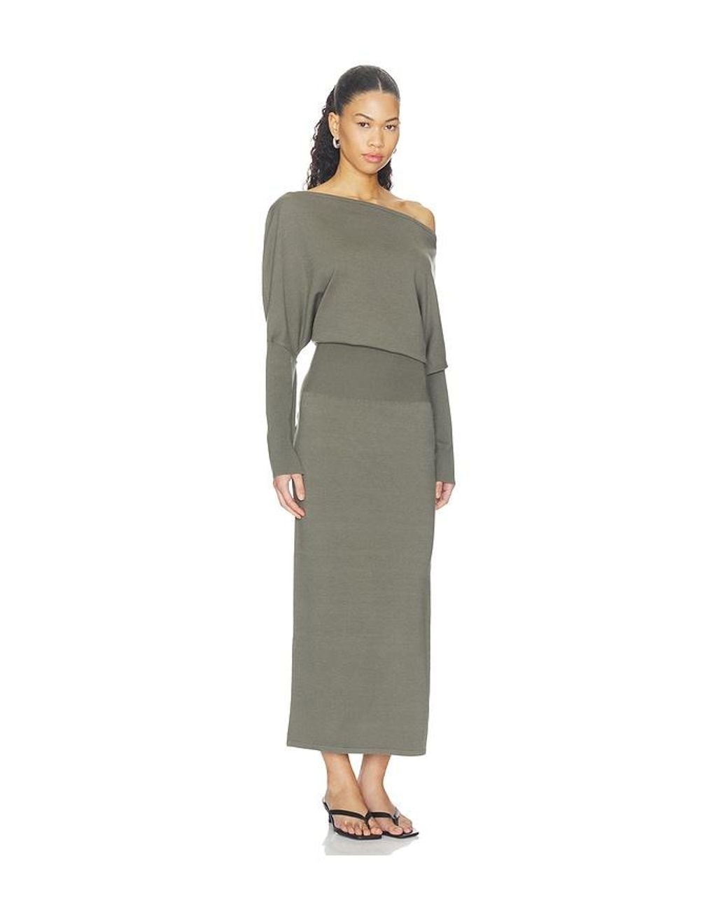 Jonathan Simkhai Green Janese Off Shoulder Midi Dress