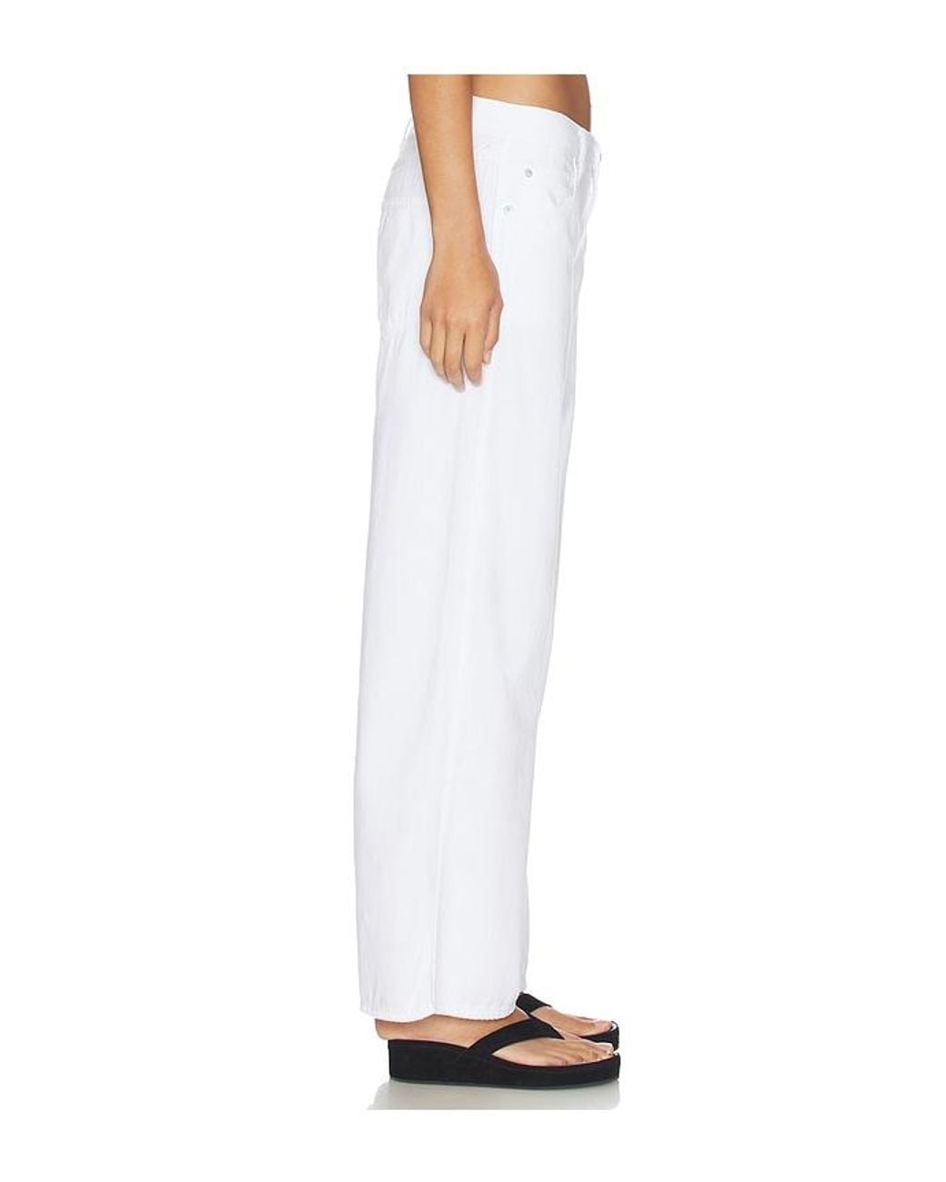 Amo Denim White Regina Wide Leg Jeans