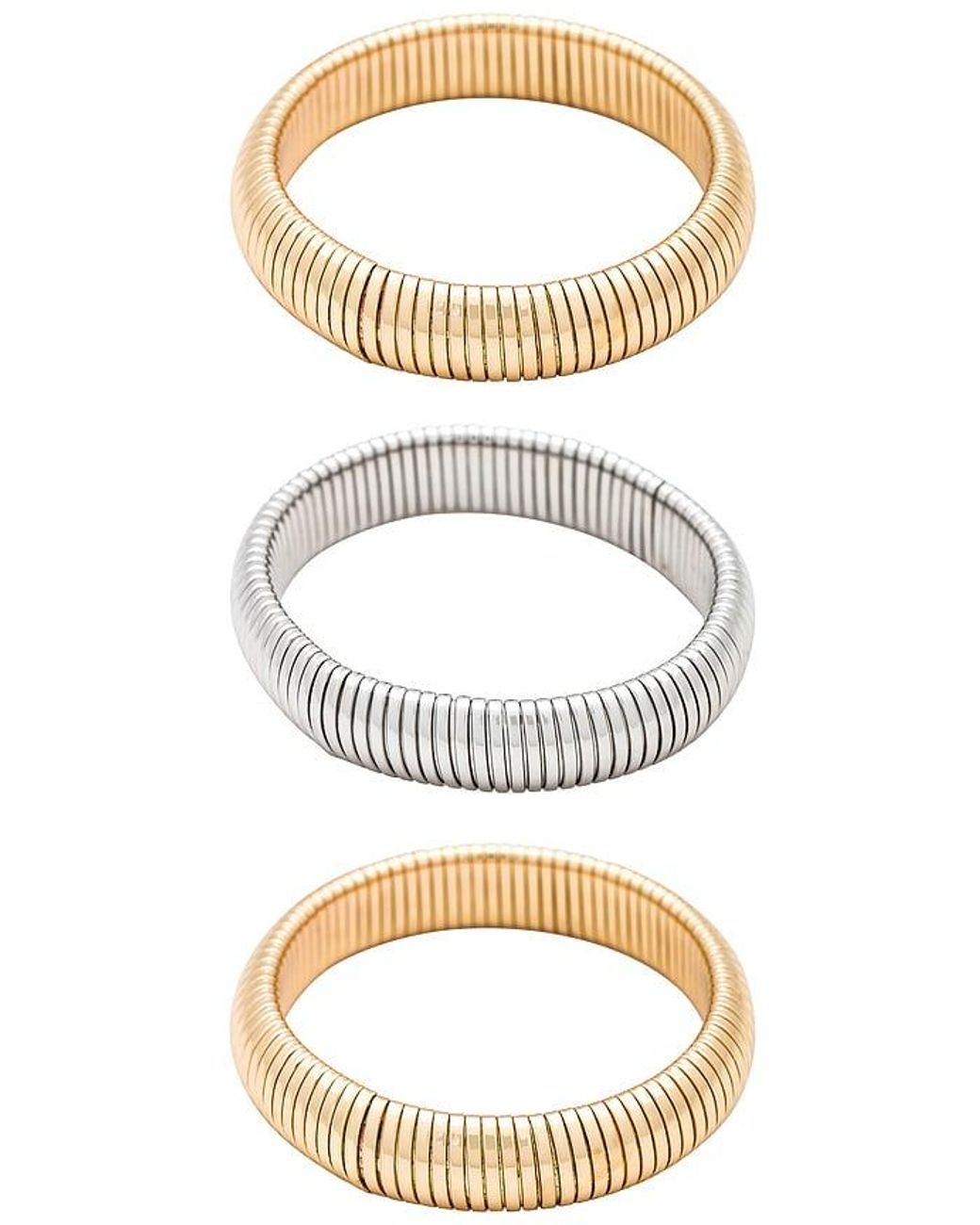 Ettika Metallic Flex Snake Chain Stretch Bracelet Set