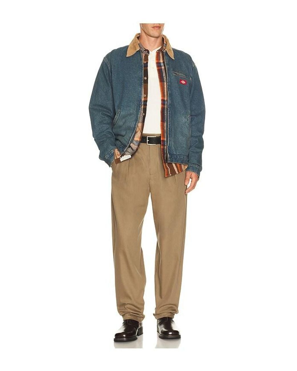 Schott Nyc Brown Heavy Flannel Work Shirt for men