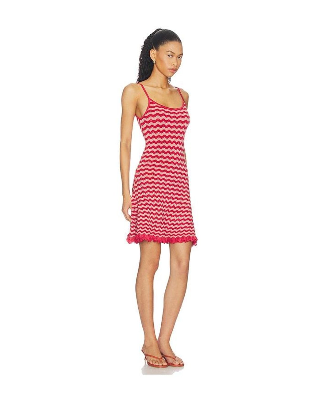ROBE TALIA en Red Solid & Striped
