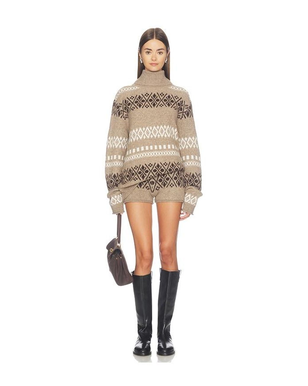 MORE TO COME Natural Kelsey Fairisle Sweater