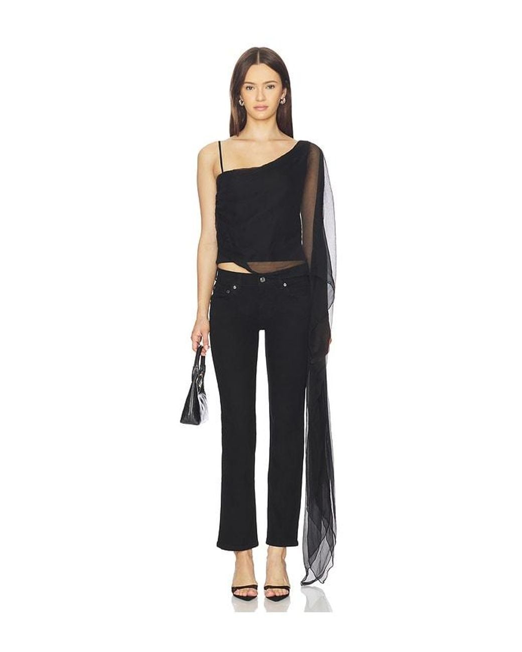 EB DENIM Black Tess Layered Top