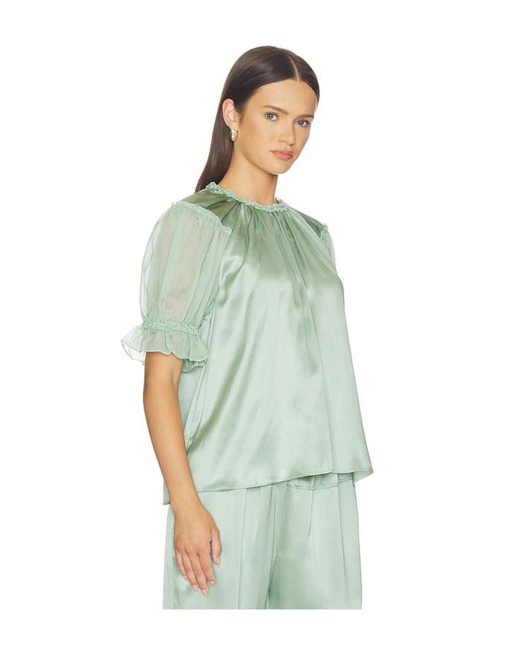 Ulla Johnson Green Alina Top