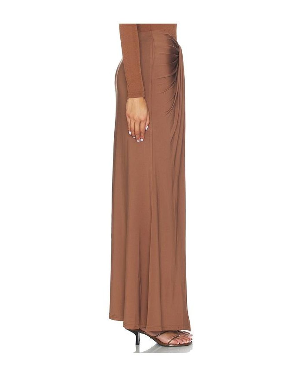 SNDY'S Brown Cantarios Jersey Maxi Skirt