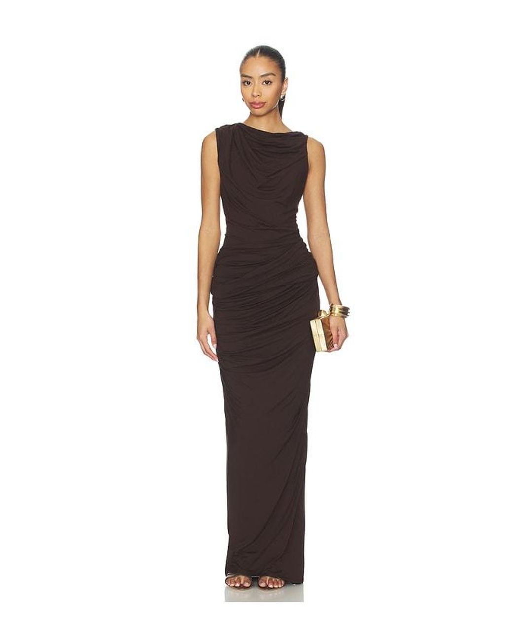 Entire studios Brown Drape Skirt