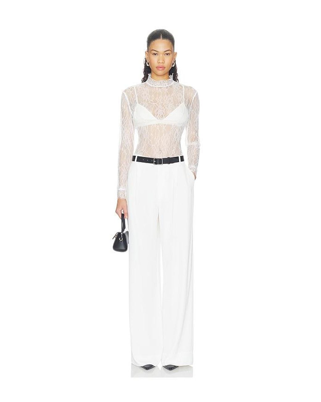 NonChalant Label White Mary Lace Top