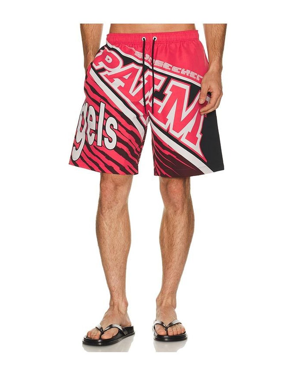 Palm Angels Red Racing Swimshort for men