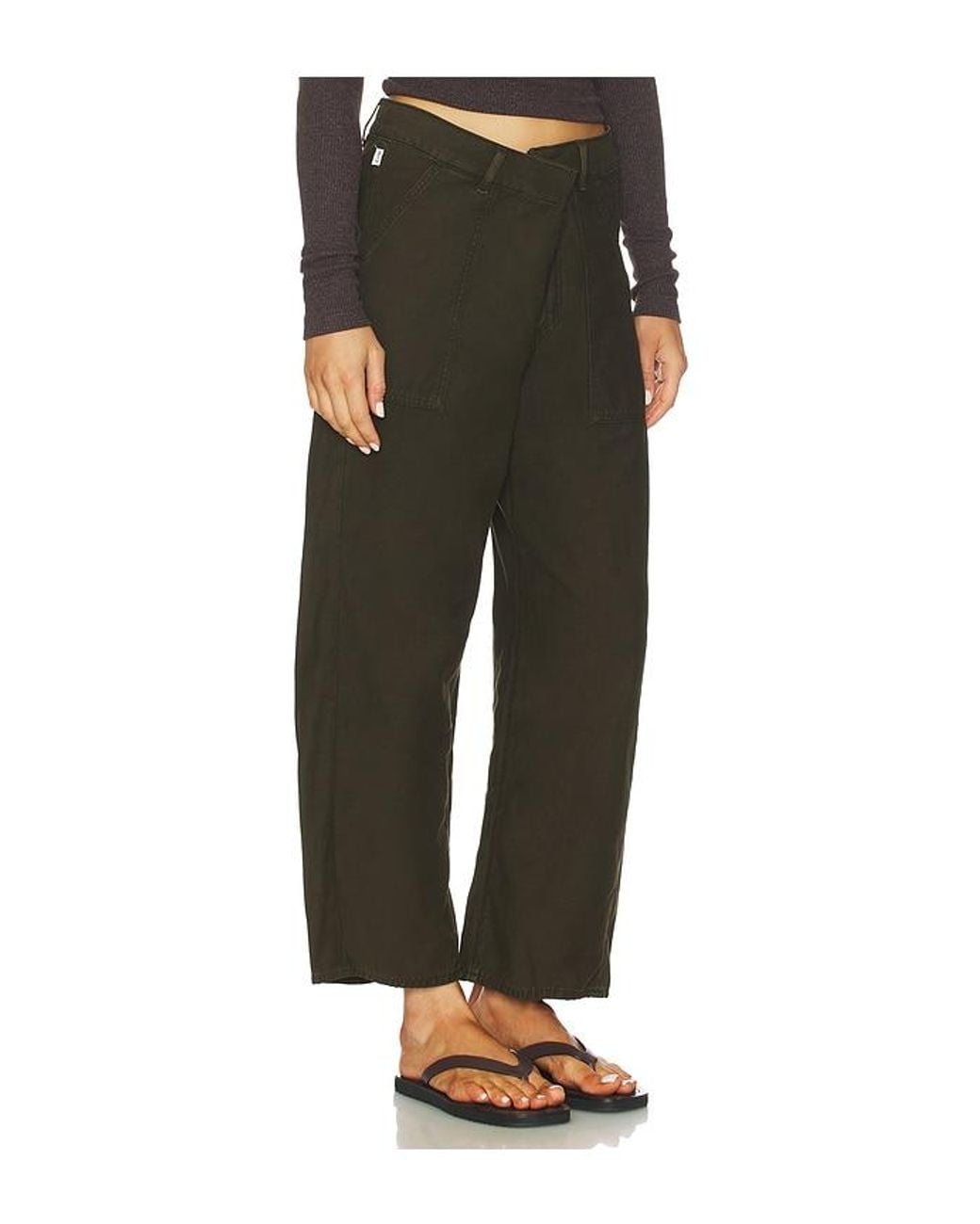 Citizens of Humanity Black Ines Crop Utility Trouser