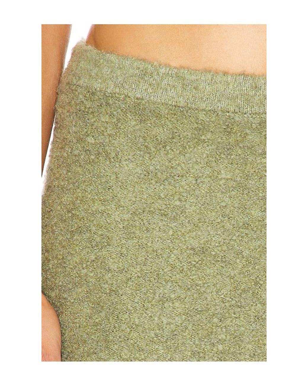 GUIZIO Green Palmyra Knit Mini Skirt