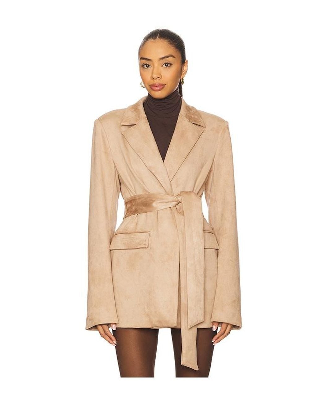Lovers + Friends Natural Eva Faux Suede Jacket