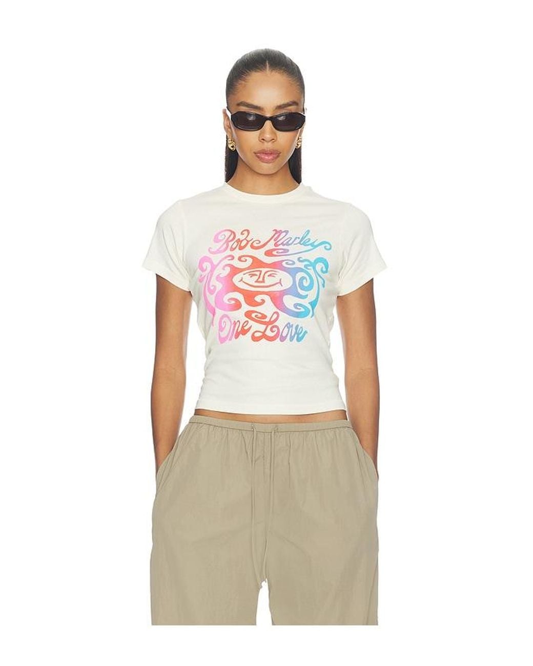 Daydreamer Natural Bob Marley One Love Gradient Vintage Tee