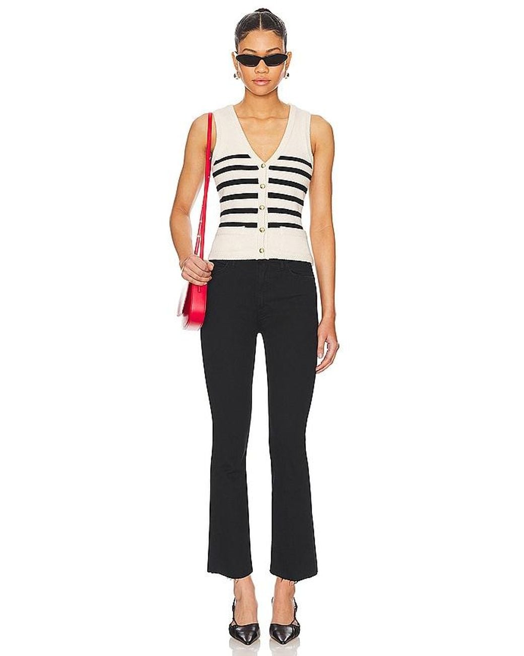 Mother Black Petite Lil Hustler Ankle Fray Jeans