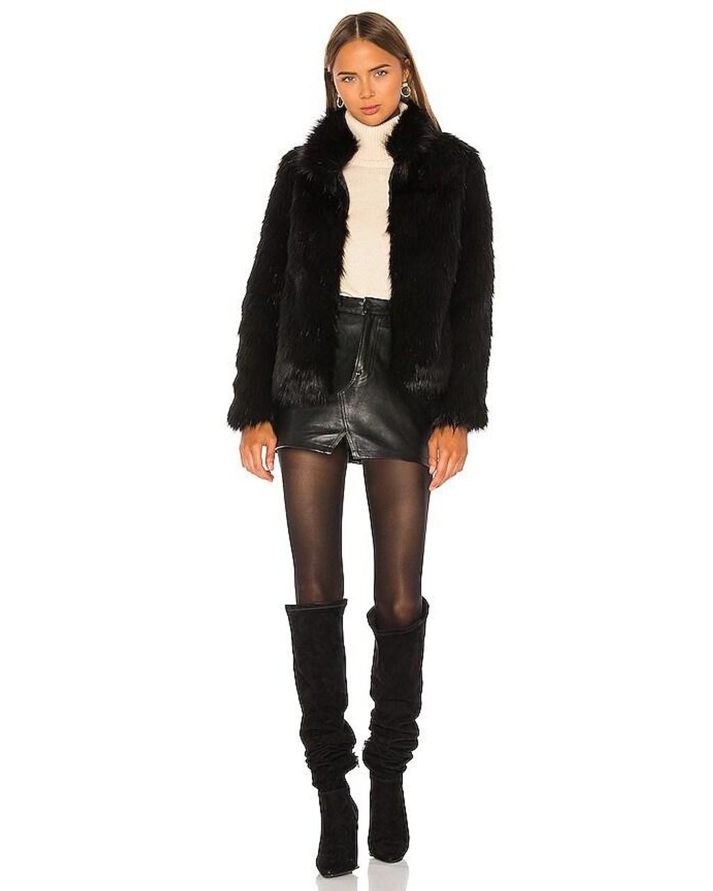 Unreal Fur Black Unreal Faux Fur Delish Jacket